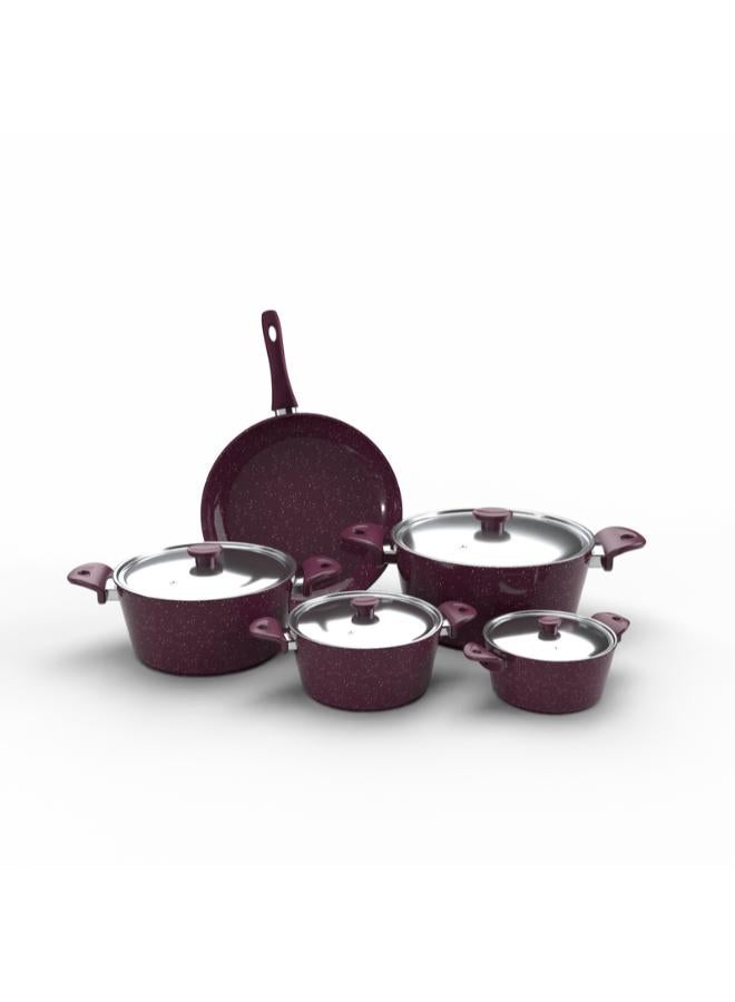 توب شيف مجموعة من 9  قطع أواني طهي من الجرانيت - Image 4