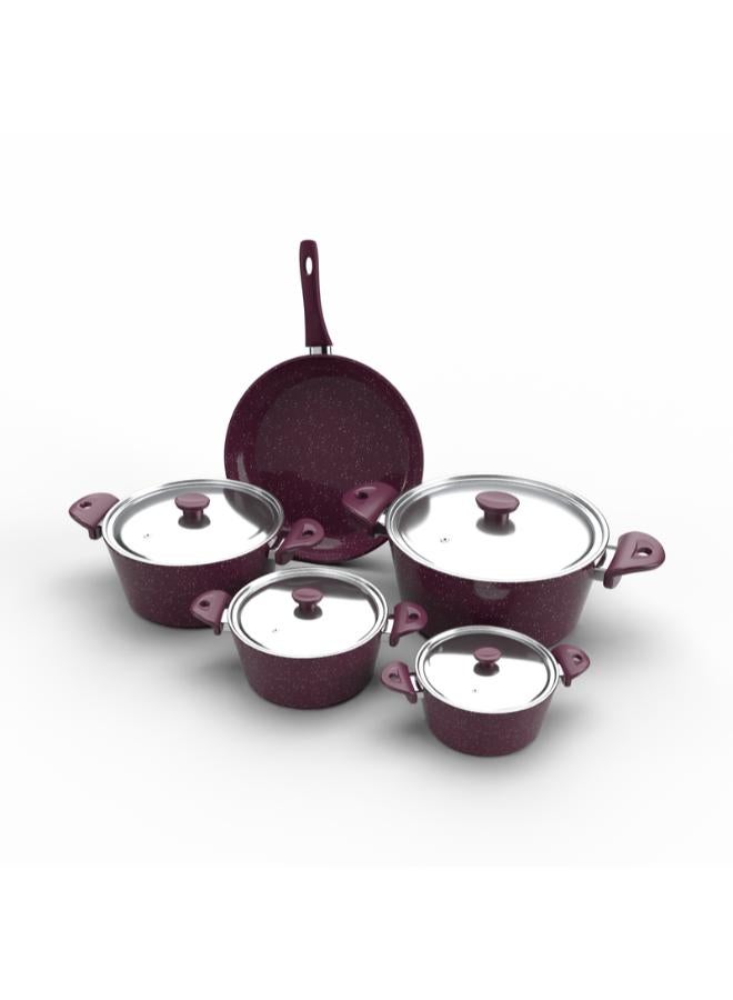 توب شيف مجموعة من 9  قطع أواني طهي من الجرانيت - Image 2