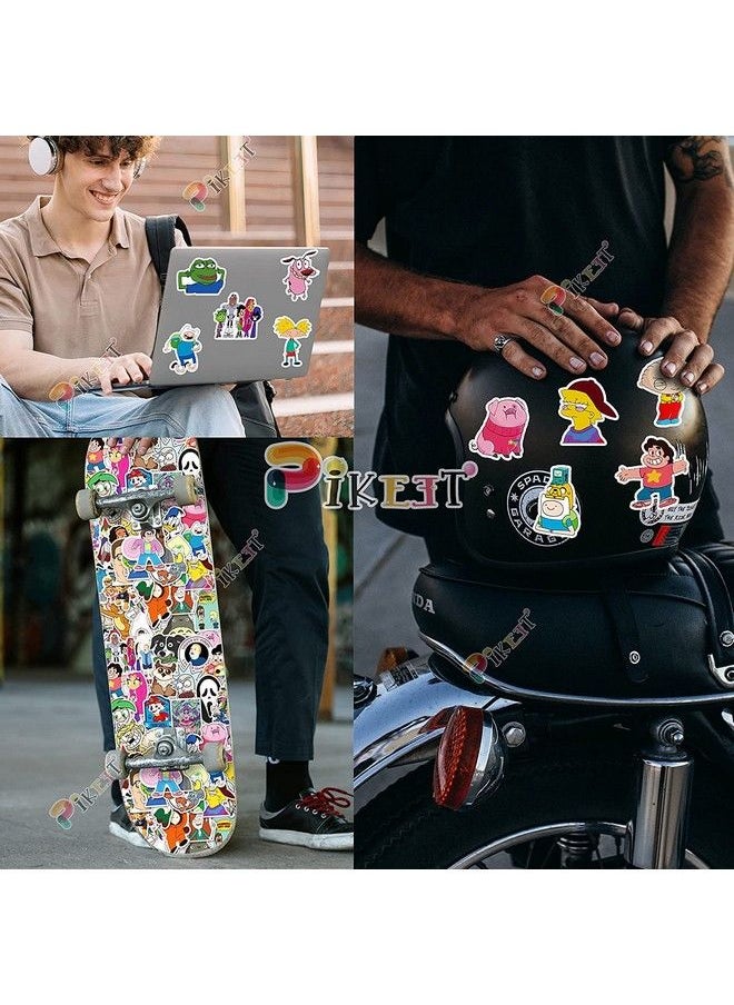 Generic - 100 Pcs Classic Cartoon Stickers Vinyl Waterproof Decals Party Favors For Kids 90S Memories Movie Stickers For Water Bottles Bikes Luggage Computer Skateboard Car Motorcycle - Image 1