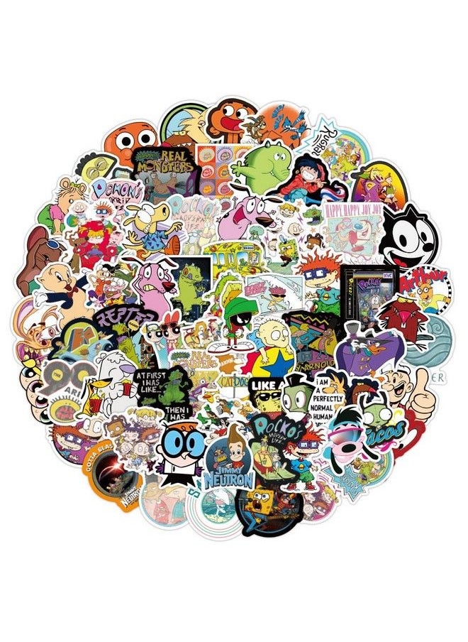 Generic - 100 Pcs Classic Cartoon Stickers Vinyl Waterproof Decals Party Favors For Kids 90S Memories Movie Stickers For Water Bottles Bikes Luggage Computer Skateboard Car Motorcycle - Image 1
