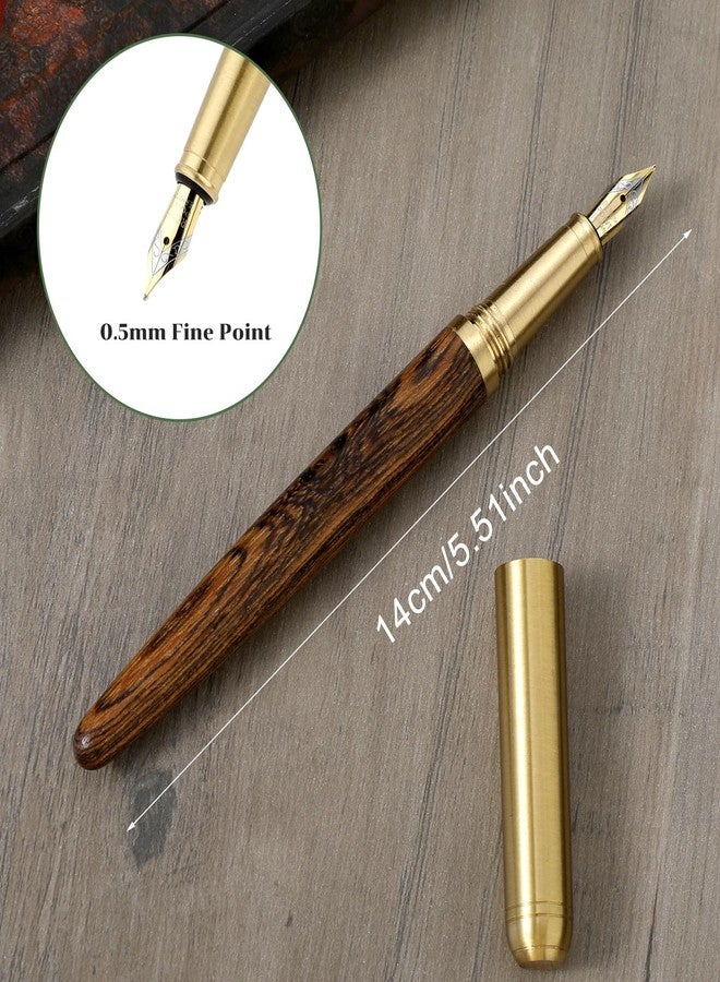 Amaxiu Wooden Fountain Pen, Fine Point, Handcrafted Luxury Pen with 12 Pcs 2.6 mm Ink Cartridges, Vintage Wood Pen for Business, Calligraphy, Gifts - Image 5