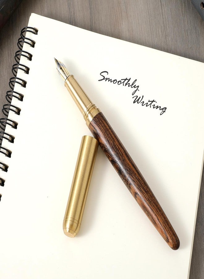Amaxiu Wooden Fountain Pen, Fine Point, Handcrafted Luxury Pen with 12 Pcs 2.6 mm Ink Cartridges, Vintage Wood Pen for Business, Calligraphy, Gifts - Image 2