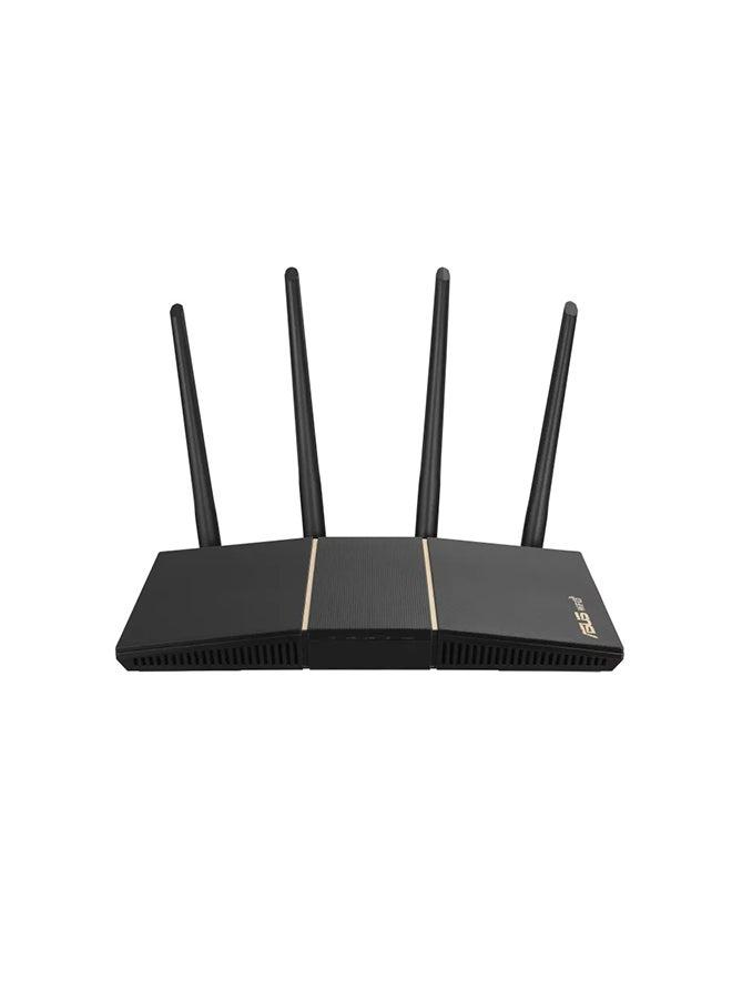ASUS RT-AX57 (AX3000) Dual Band WiFi 6 Extendable Router, Subscription-free Network Security, Instant Guard, Advanced Parental Controls, Built-in VPN, AiMesh Compatible, Gaming & Streaming, Smart Home ‎Black - Image 1
