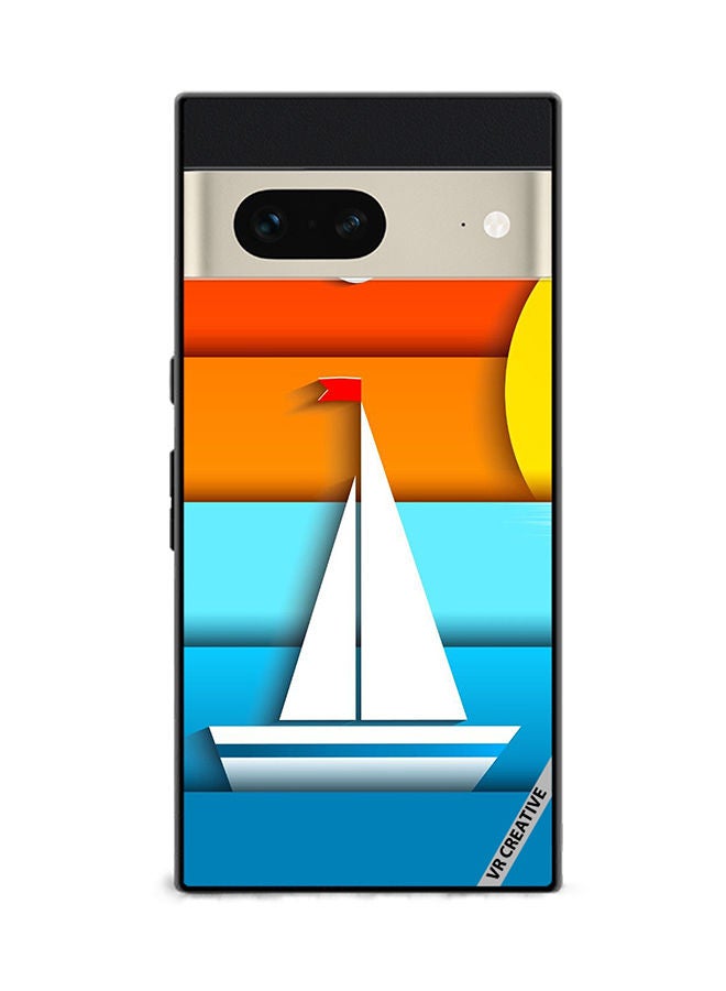 VR CREATIVE Protective Case Cover For Google Pixel 7 Boat Design Multicolour - Image 1