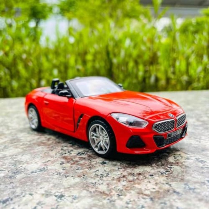 BMW Z4 M40i - نسخة طبق الأصل مصبوبة باللون الأحمر، عنصر جامعي نهائي، سيارات لعبة سيارات السباق، نموذج سيارة لعبة معدنية - حجم مجموعة السحب - 1:32، للأطفال من عمر 3 سنوات فما فوق - Image 3