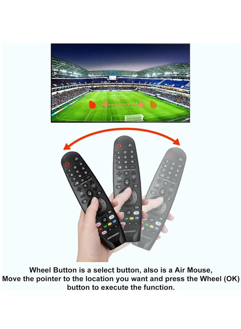 PopZa "Magic Voice Remote for LG Smart TV – Replacement Magic Remote Control AN-MR20GA, AN-MR19BA, AN-MR18BA with Pointer and Voice Function" - Image 5