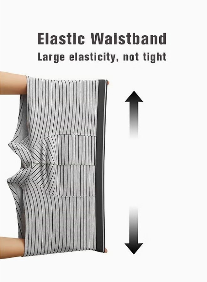 Set of 4 Men's 95% Cotton Boxer Shorts Breathable Soft Underwear Summer High Stretch Seamless Underwear  - Image 4