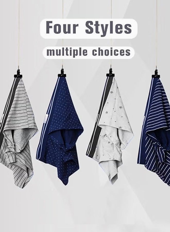 Set of 4 Men's 95% Cotton Boxer Shorts Breathable Soft Underwear Summer High Stretch Seamless Underwear  - Image 3