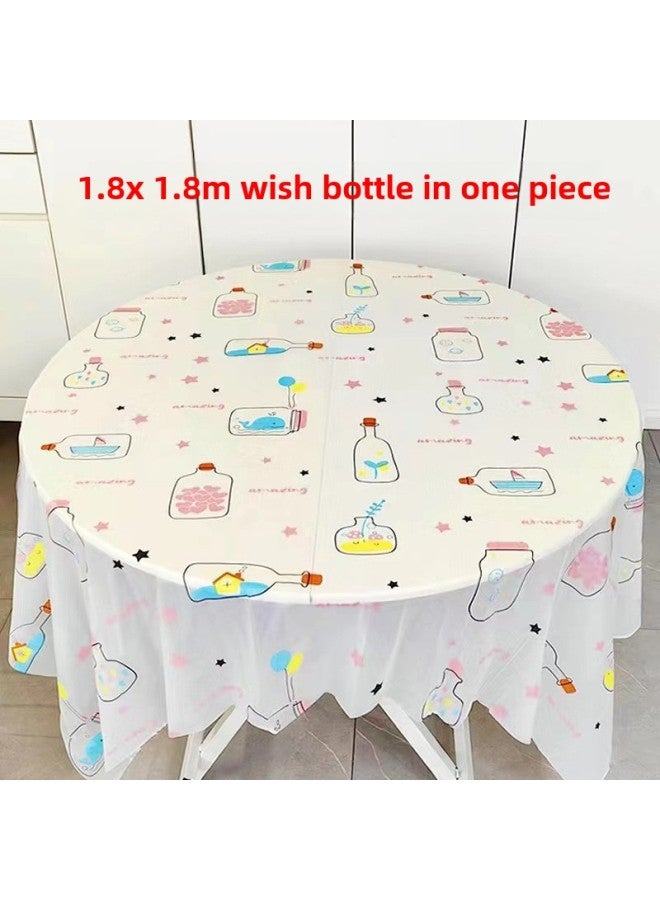Direct Disposable Tablecloth Ins Internet Celebrity Fresh Printed Dining Cloth Hotel Waterproof Square Tablecloth-Color:1.6 M * 1.6 M Ice Cream - Image 3