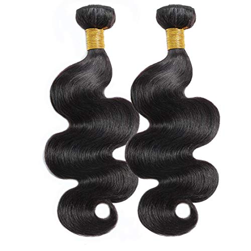 Selina 12A Body Wave Human Hair Bundles with Closure 10 128 Inch 4x4 HD Lace Closure 100 Brazilian Virgin Human Hair 2 Bundles with Closure Deals Hair Extensions Quick Weave Bundle Natural Black - Image 5