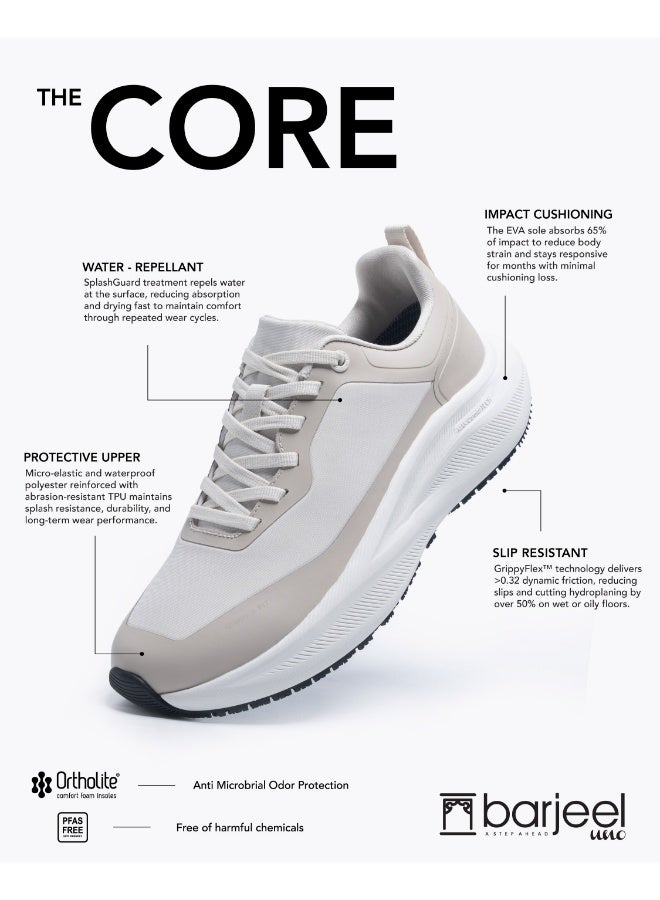 barjeel uno 008-3761 Barjeel Uno Mens Casual Laceup Shoes 689-009 Beige - Image 5