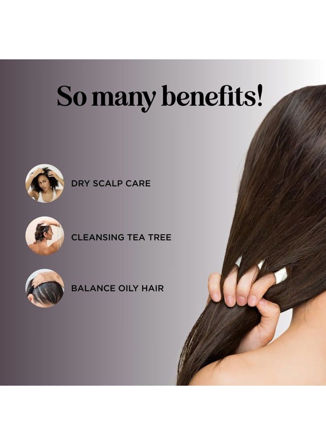 Maple Holistics شامبو شجرة الشاي للشعر الدهني - شامبو م clarifying خالي من البارابين والكبريتات للتراكم وفروة الرأس الجافة مع زيت شجرة الشاي للشعر - شامبو شجرة الشاي المنقي للعلاج العطري للشعر الدهني - Image 2