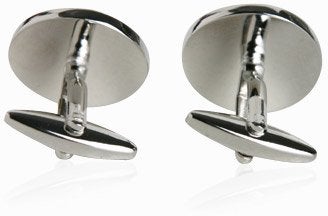 Cuff-Daddy Black & White Silver Round Cuff Links with Presentation Box - Image 5