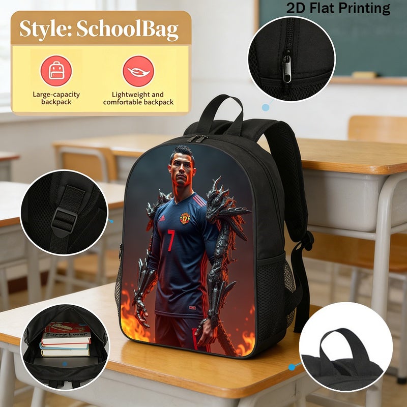 Sports Dragon Design Backpack Durable Water Resistant 2D Flat Print for work travel weekend outdoor outing for Men - Image 2