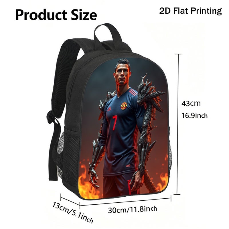 Sports Dragon Design Backpack Durable Water Resistant 2D Flat Print for work travel weekend outdoor outing for Men - Image 3