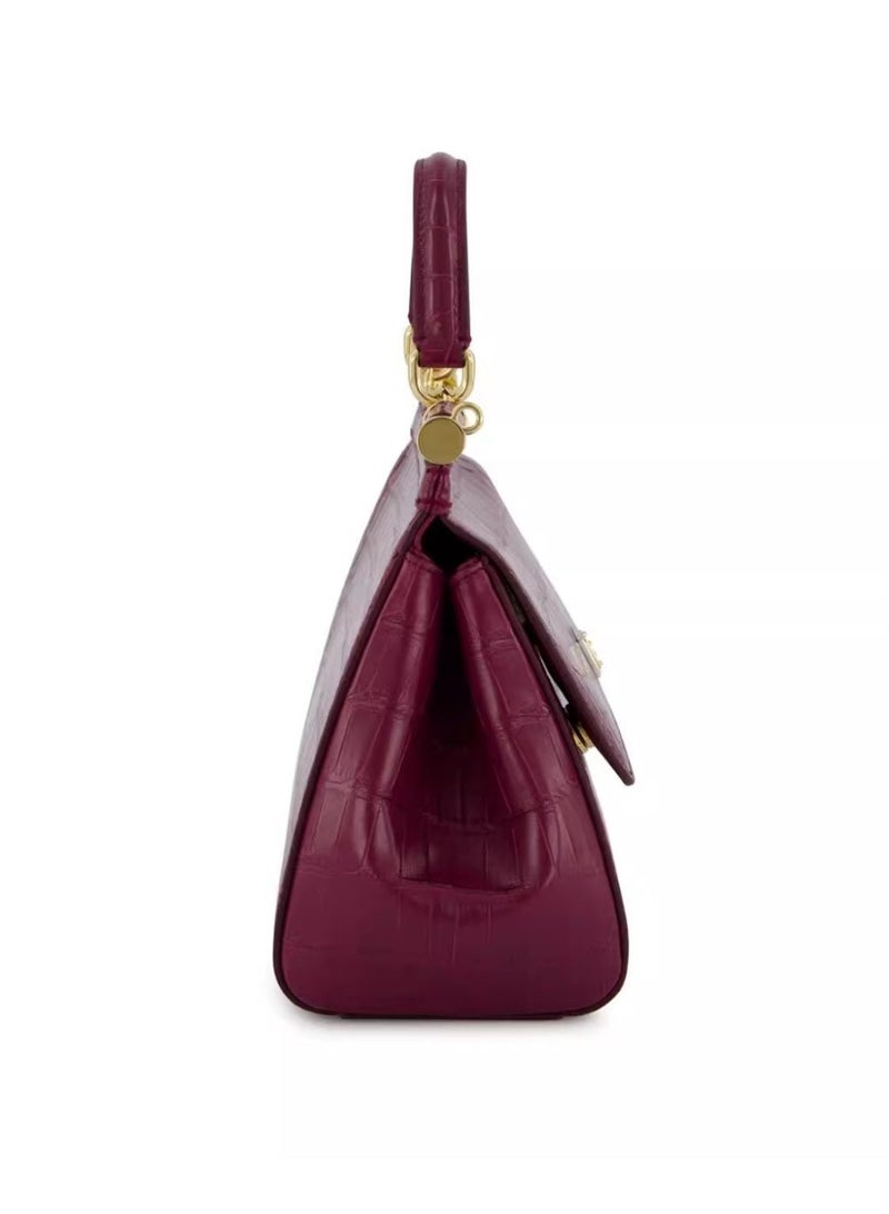 D&G DG BAG handbag, a luxurious women's handbag suitable for evening and formal occasions, paired with DG gold hardware logo and crocodile pattern - Image 4