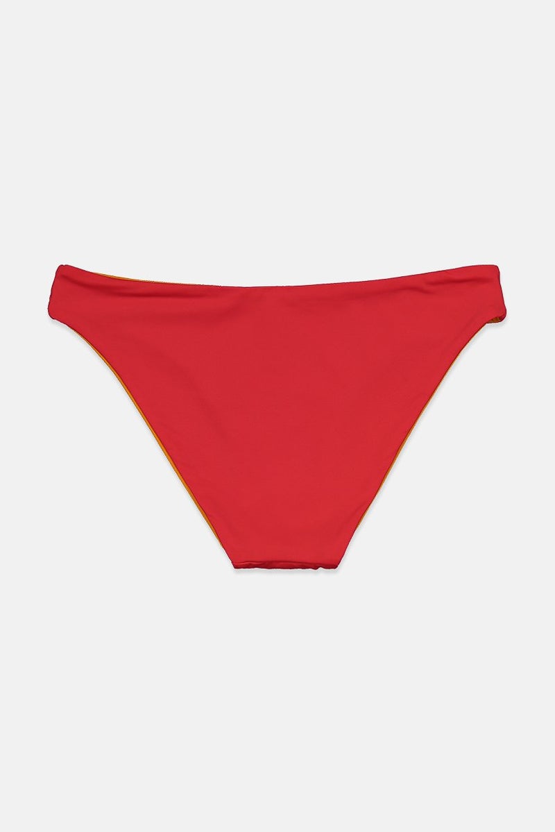women'secret Women Plain Bikini Bottom, Red - Image 2