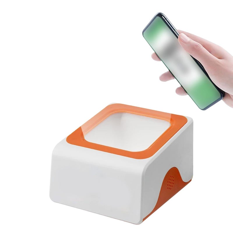 Desktop Barcode Scanner With Voice Prompt Auto Induction Light USB RS232 - Image 2