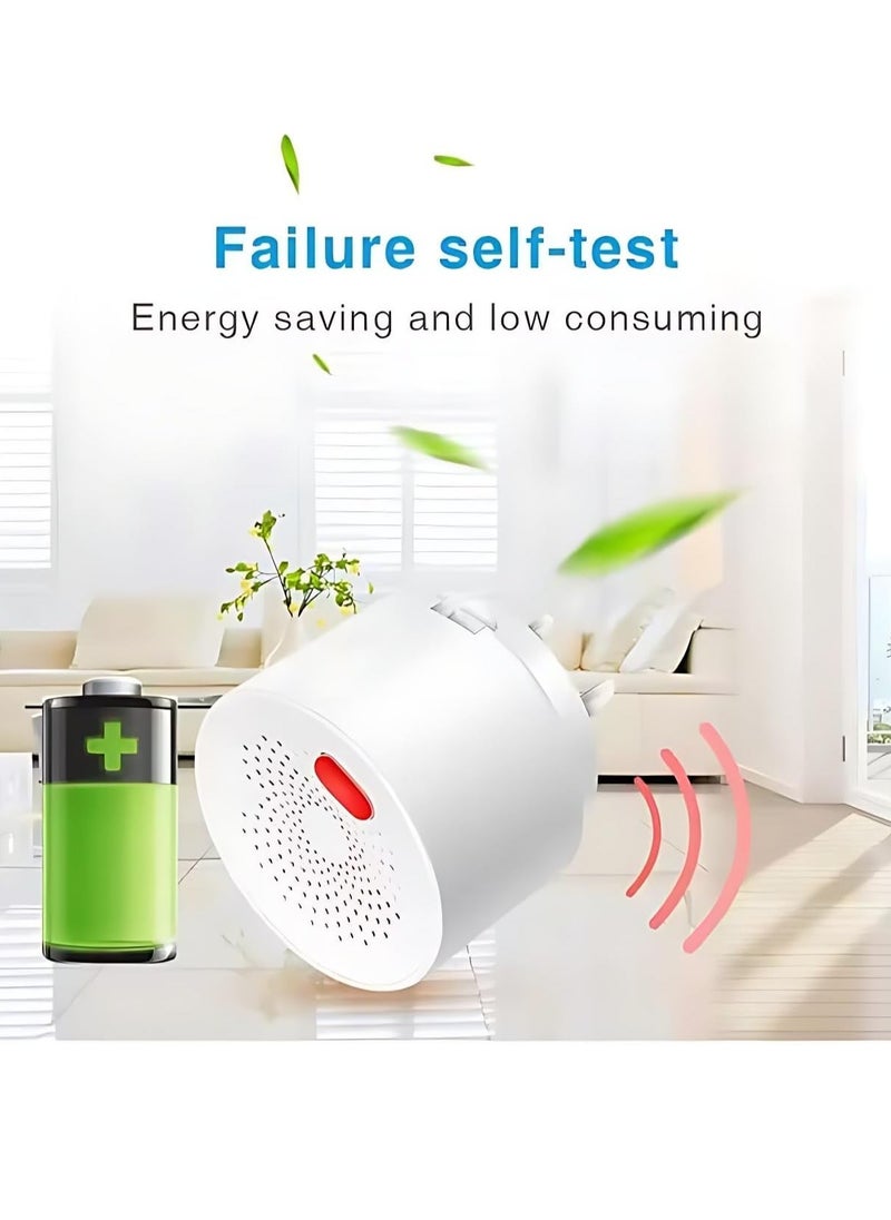 igeekwell - Smart TUYA WiFi Gas Detector (Natural Gas, Propane, and Other Flammable Gases), Loud 70dB Alarm, Phone Notifications, No Hub Required, Reliable Sensor, Modern White Status LED,With UK PLUG - Image 1