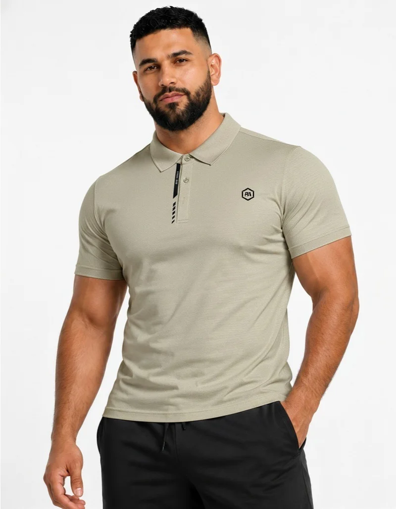 Prima Ace Men's Polo Outdoor & Active Luxury Khaki Green