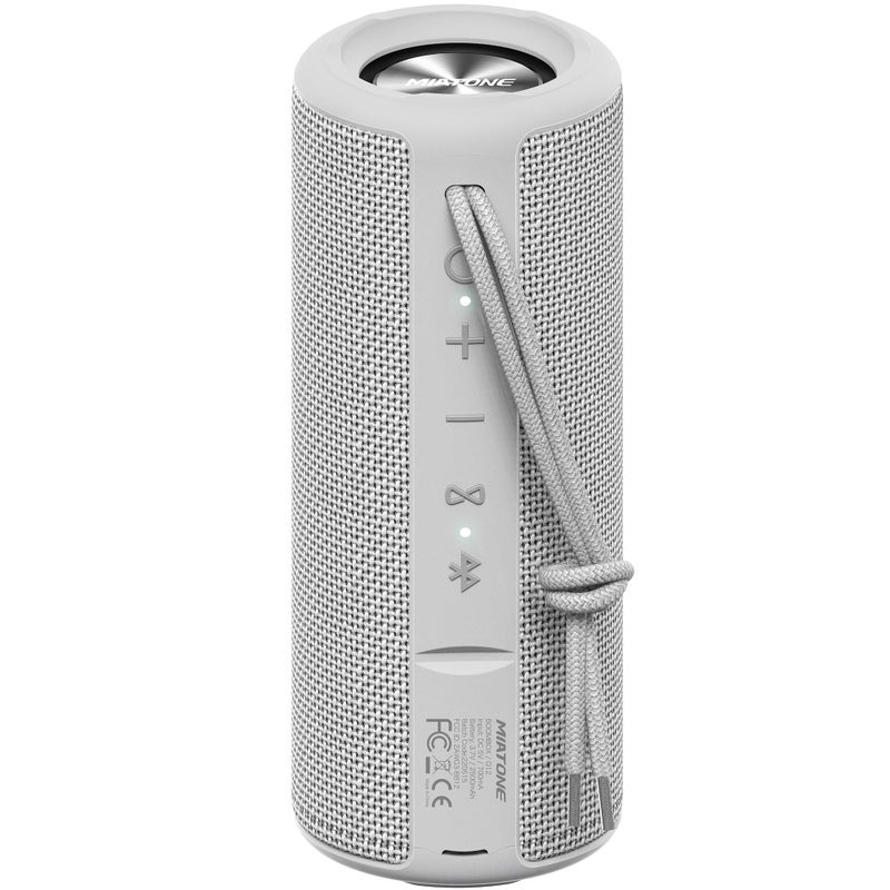 MIATONE مكبر صوت محمول بلوتوث MIATONE مكبر صوت خارجي مقاوم للماء رمادي