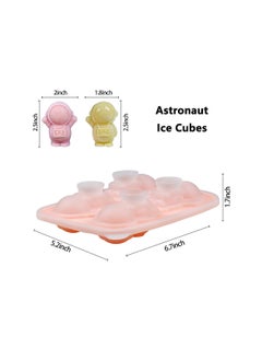 KASTWAVE Astronaut Ice Cube Mold, Cute Spaceman Shape Ice Cube Tray, 4 Astronaut Ice Balls for Chilling Drinks, Silicone Ice Mold Mold  - Image 2