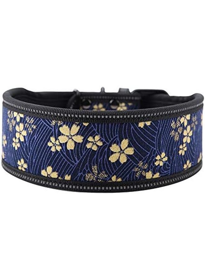 طوق كلب عاكس قابل للتعديل من النايلون بتصميم بحري، طوق ناعم ومريح بمشبك، مناسب للكلاب متوسطة وكبيرة الحجم مقاس S - Image 1