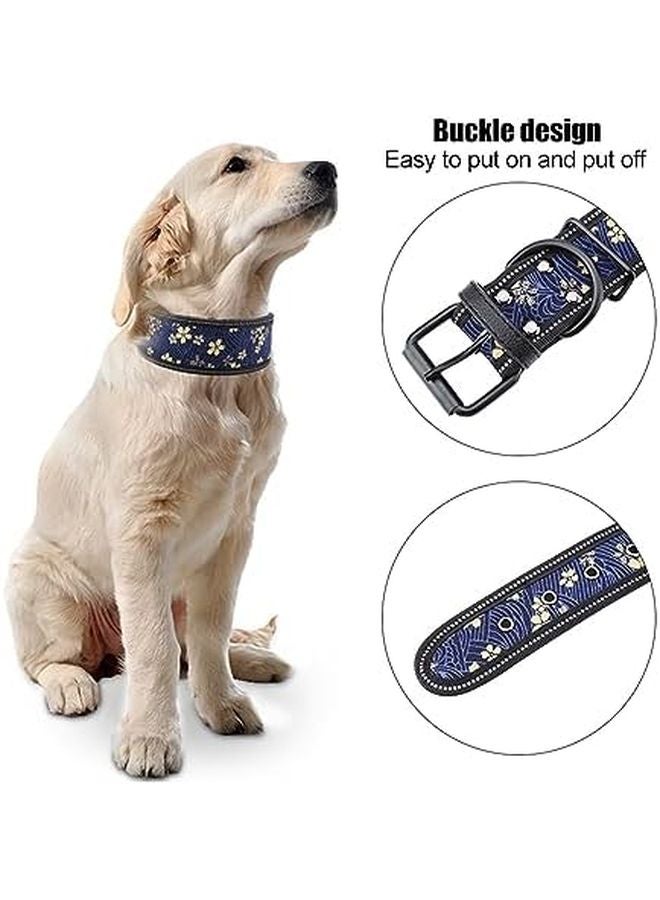 طوق كلب عاكس قابل للتعديل من النايلون بتصميم بحري، طوق ناعم ومريح بمشبك، مناسب للكلاب متوسطة وكبيرة الحجم مقاس S - Image 5