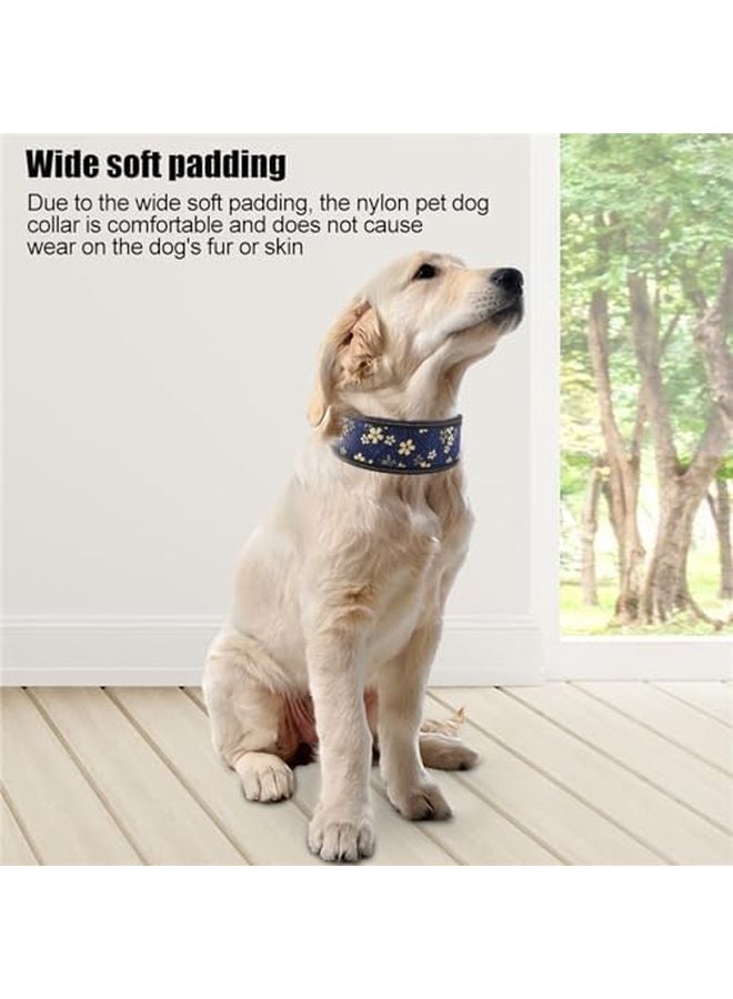 طوق كلب عاكس قابل للتعديل من النايلون بتصميم بحري، طوق ناعم ومريح بمشبك، مناسب للكلاب متوسطة وكبيرة الحجم مقاس S - Image 3