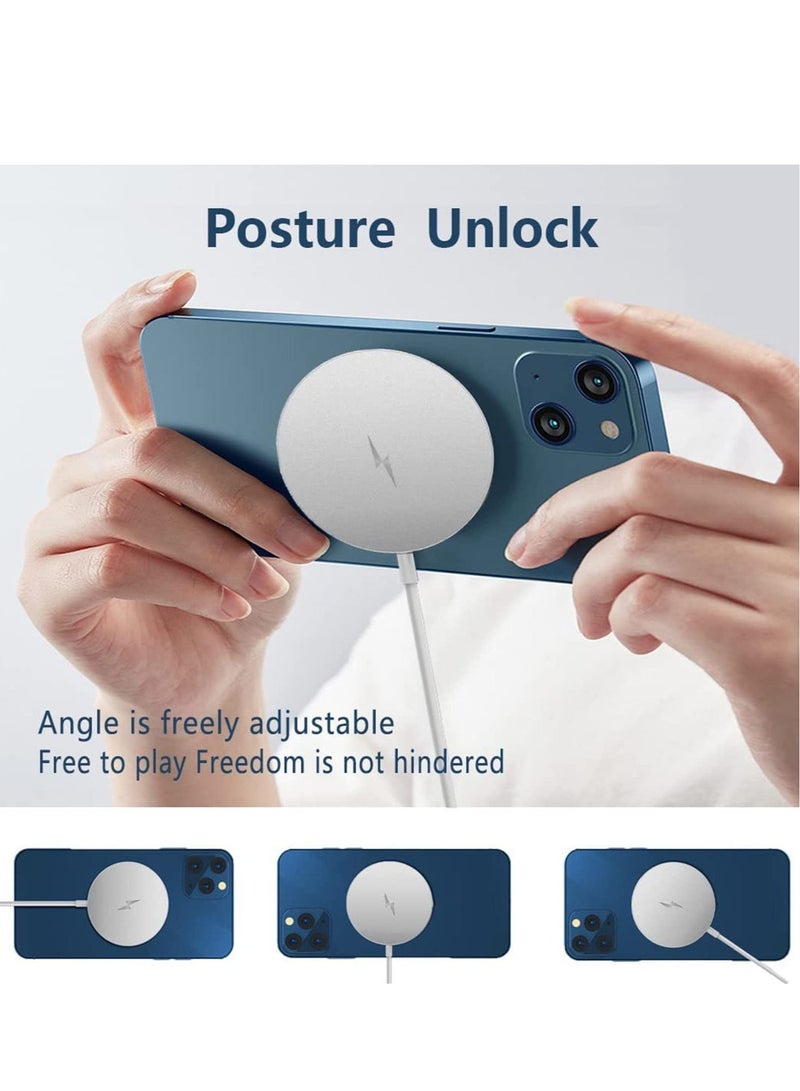 Magnetic Wireless Charger,15W Fast Wireless Charging Compatible with Mag-Safe Charger for iPhone 12/12Pro/12 Pro Max/12Mini/iPhone 13/13Mini/13Pro/ 13 Pro Max/iPhone 14/14Plus/14Pro/14 Pro Max  - Image 3