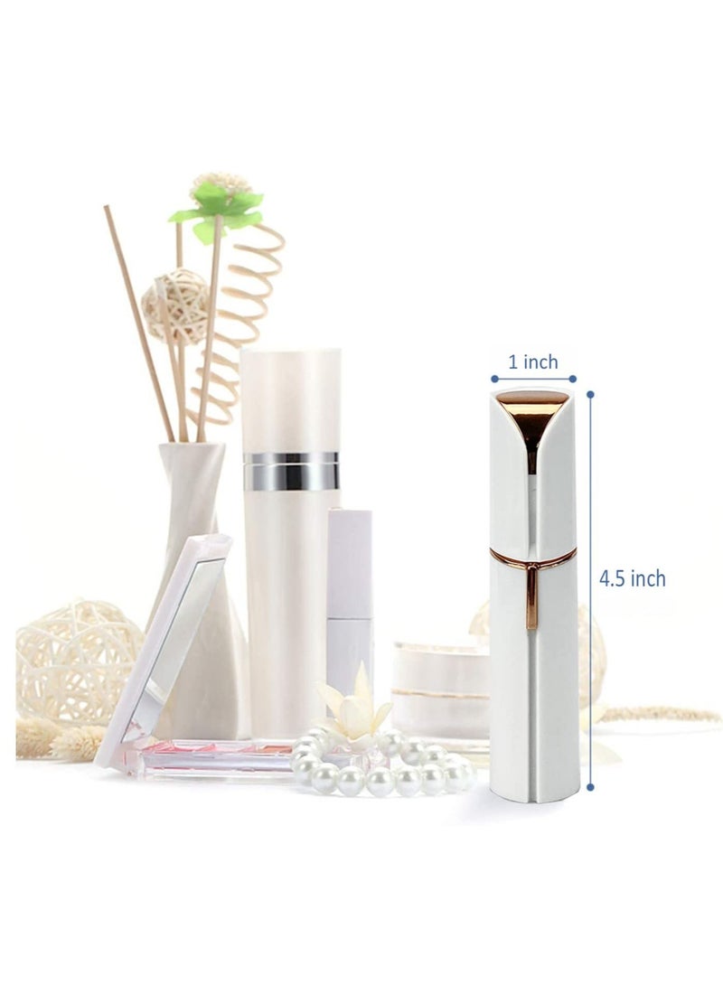 ELTRAZONE Electric Facial Hair Remover, Women’s Portable Facial Hair Trimmer, Best Painless Flawless Hair Remover for Women Bikini Area, Peach Fuzz, Upper Lip, Arm (White) - Image 2