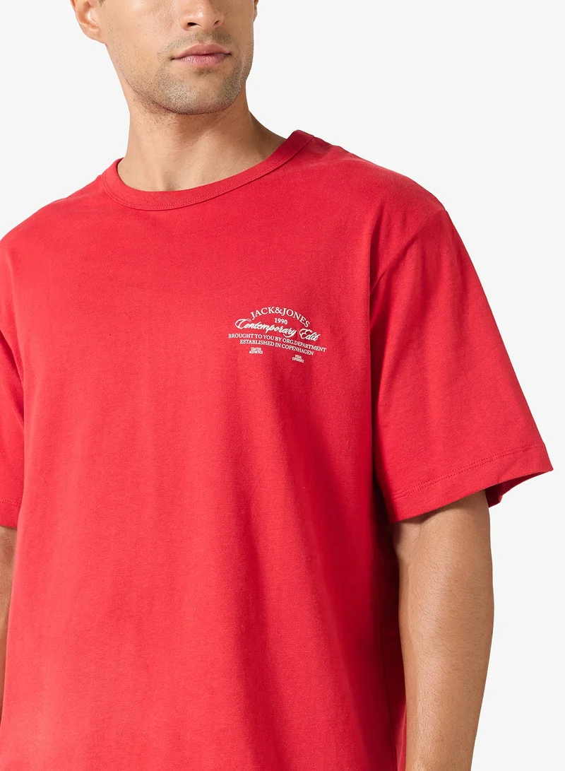 JACK & JONES  Logo Crew Neck T-Shirt for Men | Best Price UAE