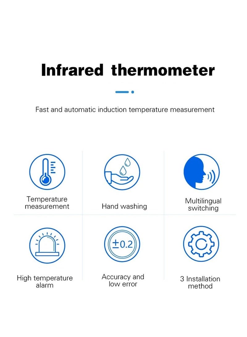 Crony K9 Pro X Automatic Temperature Measurement&Disinfection Mach Intelligent Sensor Soap Dispenser with Thermometer Infrared Thermometer Dispenser - Image 5