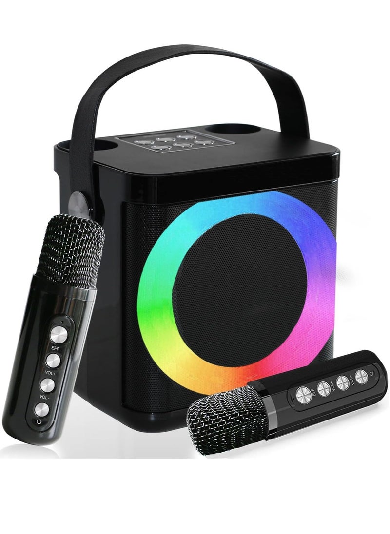 SU.YOSD NEW Karaoke Machine with 2 Wireless Microphones, Portable Bluetooth Karaoke Set for Children Adults with Voice Changing Effects & LED Lights Boys Girls Gifts Home Party - Image 1