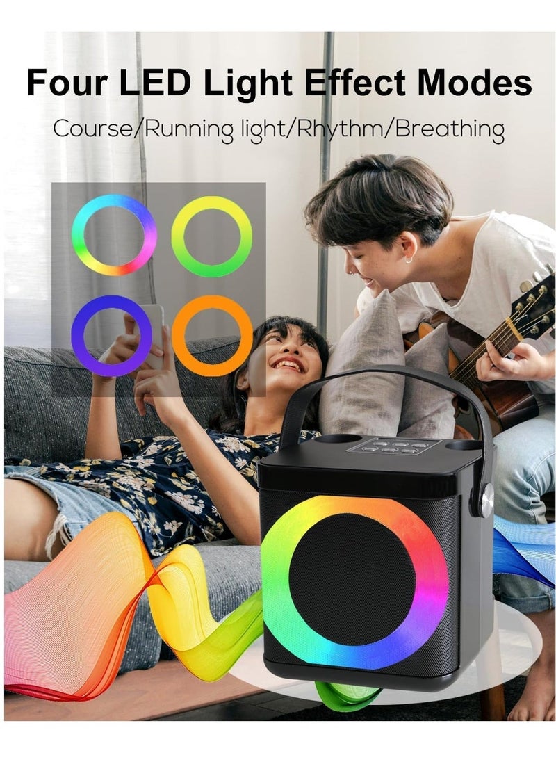 SU.YOSD NEW Karaoke Machine with 2 Wireless Microphones, Portable Bluetooth Karaoke Set for Children Adults with Voice Changing Effects & LED Lights Boys Girls Gifts Home Party - Image 2