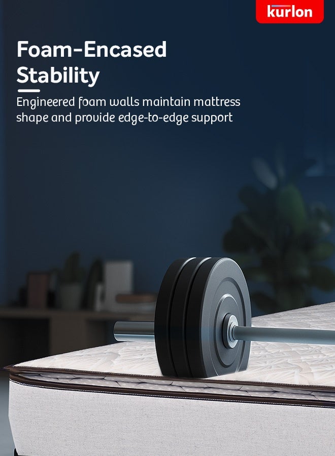 Kurlon Executive Pocket Spring | Soft  Resitec Foam | Pocket Spring Mattress | Orthopedic Mattress | Neem Fresche Technology | Super King Size 200L x 200W x 25H cm | 10 Nights Trial - Image 3
