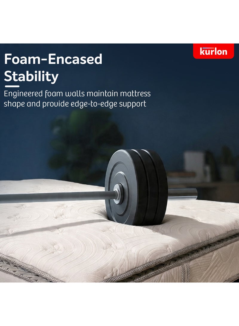 Kurlon Pocket Institution Spring Mattress|Rebonded Foam for Pressure Relief|Dual Quiltec Comfort|Anti-Sag |Medium-Firm Spinal Support|5 Year Warranty | 200x200x25 - Image 3