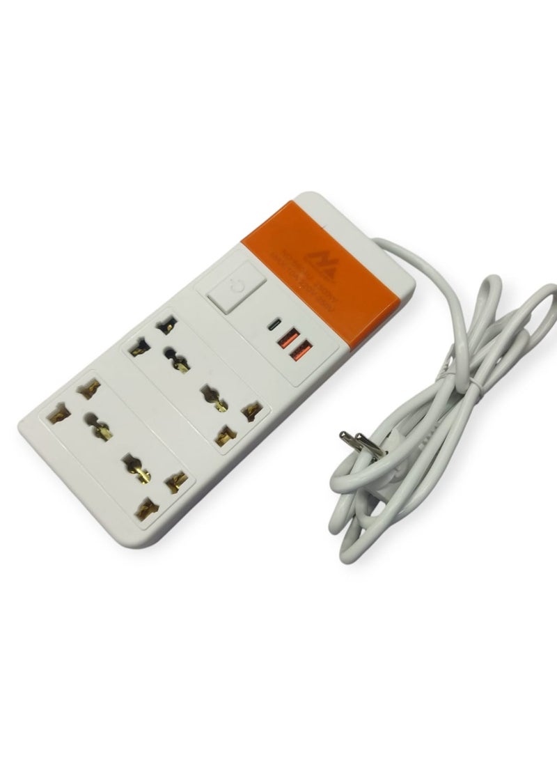 Electricity joint- 4Ports - 2Usb- type c -  Max 2500w- 10A  - Image 1