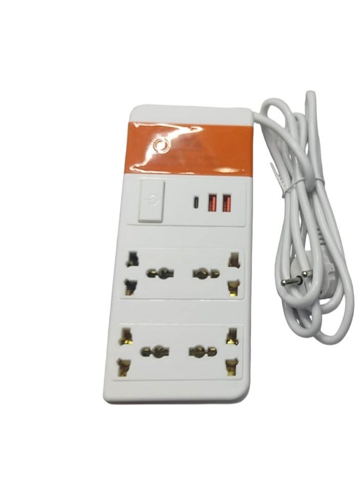 Electricity joint- 4Ports - 2Usb- type c -  Max 2500w- 10A  - Image 2