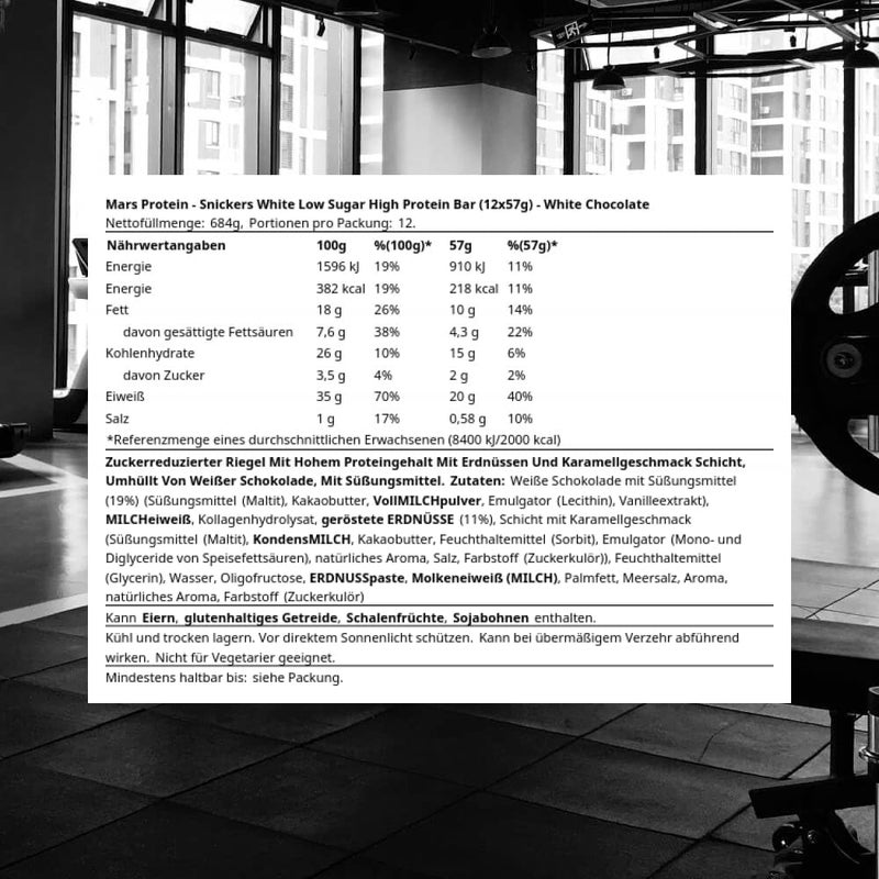 Snickers Low Sugar Hi White Protein Bar Pack of 12 x 57g - Image 3