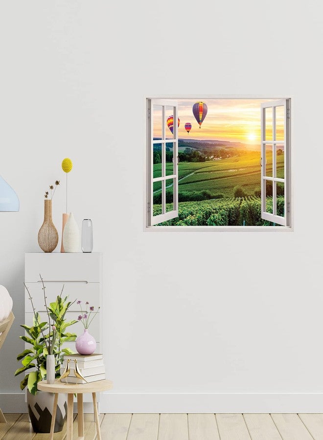 Ladecor Medium Vinyl Window Type Natural Sunrise Sticker, for Home Office Living Room Bedroom Hotel Restaurant Cafe Gym Wall Decor (Size 90 x 60 cm) D34 - Image 3