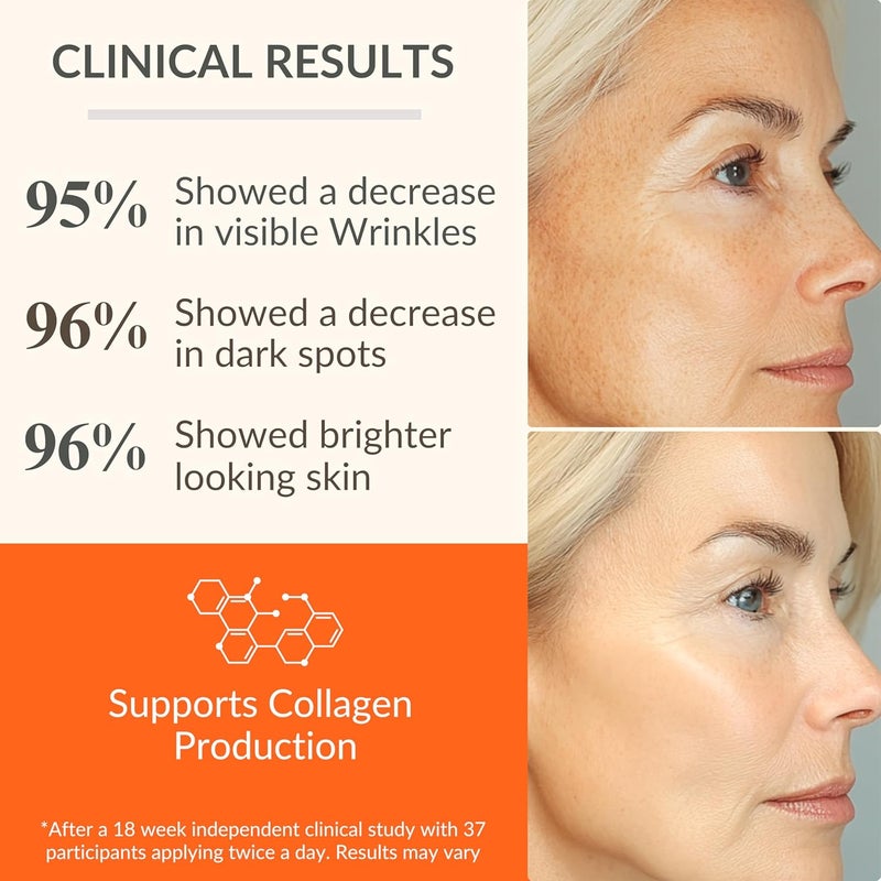 Levaye Vitamin C Serum Anti Aging Facial Serum with Vitamin C ferulic acid Hyaluronic Acid Vitamin E Brightening Serum Targets Dark Spots Fine Lines Wrinkles Dry Skin Firmness 17 Fl Oz - Image 2