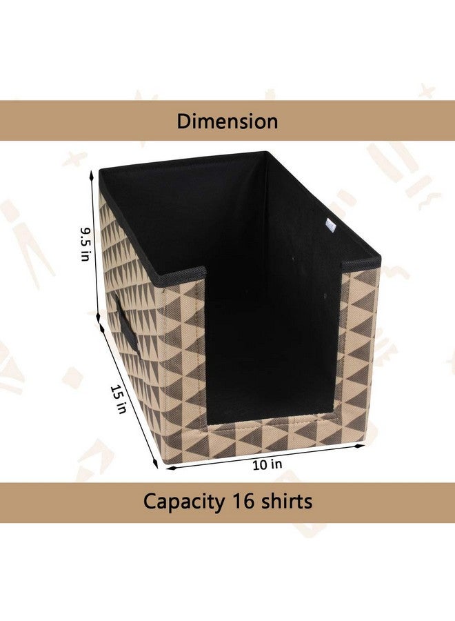 PrettyKrafts 1 Pc Non Woven Large Capacity Shirt Stacker / Foldable & Stackable Closet Wardrobe Cupboard Organizer / Multipurpose Clothes Shelf Storage Box Organizer (Black, 25x38x24 cm) - Image 3