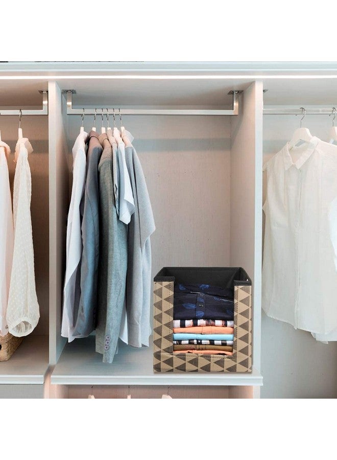 PrettyKrafts 1 Pc Non Woven Large Capacity Shirt Stacker / Foldable & Stackable Closet Wardrobe Cupboard Organizer / Multipurpose Clothes Shelf Storage Box Organizer (Black, 25x38x24 cm) - Image 5