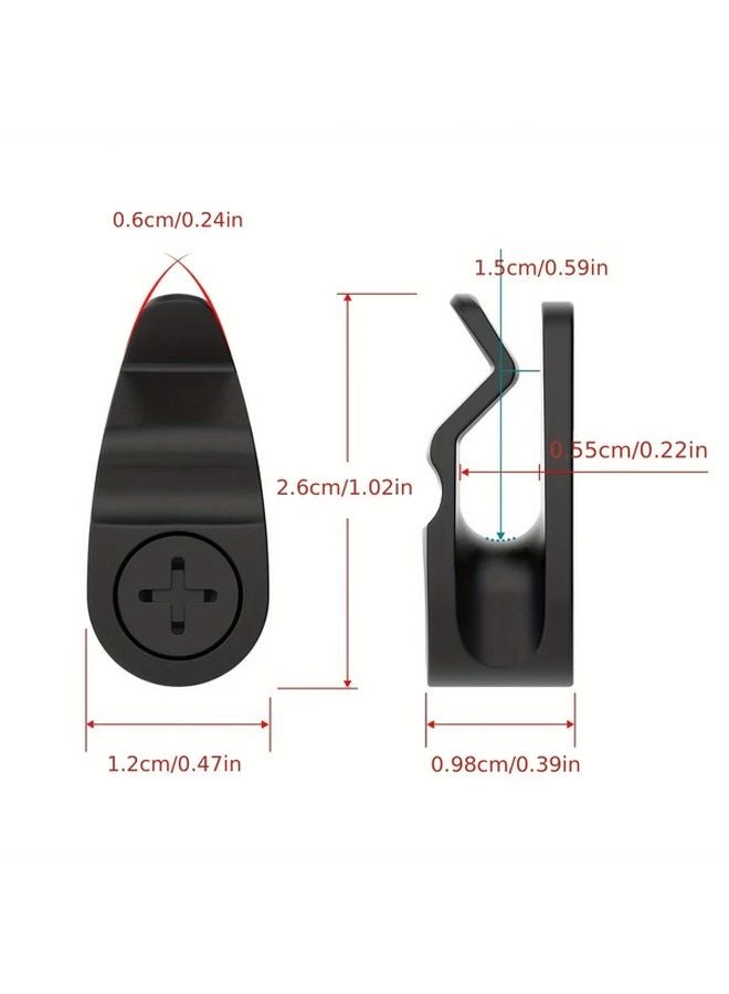 Black Heavy Duty Screw In String Light Hooks Weatherproof Outdoor Cable Clips - Image 4
