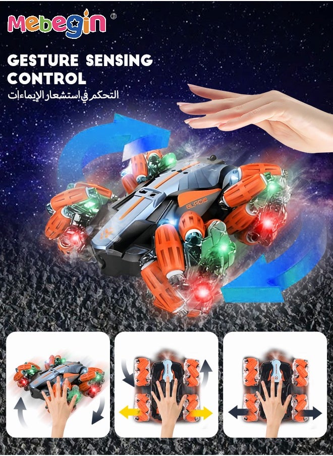 MEBEGIN - Remote Control Car Toy with Light and Music, 2.4 GHz Double Side Radio Control Drift Race Car, Gesture Sensing RC Stunt Car, Suitable for Various Roads, Ideal Gift for Kids Aged 6+ - Image 1