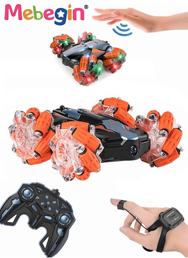 MEBEGIN - Remote Control Car Toy with Light and Music, 2.4 GHz Double Side Radio Control Drift Race Car, Gesture Sensing RC Stunt Car, Suitable for Various Roads, Ideal Gift for Kids Aged 6+ - Image 1