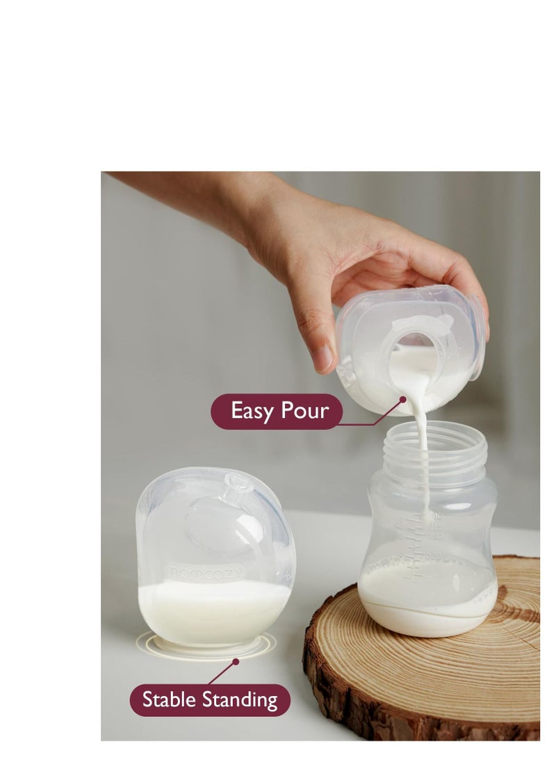 Momcozy - Momcozy Milk Collector for Breastmilk, Pea Breastfeeding Milk Catchers , Silicone Milk Collector Reusable Breast Milk Shell - Image 1