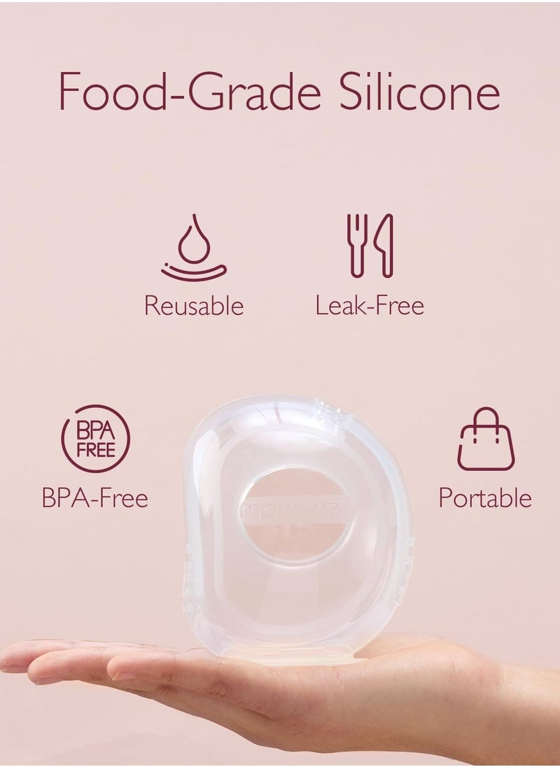 Momcozy - Momcozy Milk Collector for Breastmilk, Pea Breastfeeding Milk Catchers , Silicone Milk Collector Reusable Breast Milk Shell - Image 1