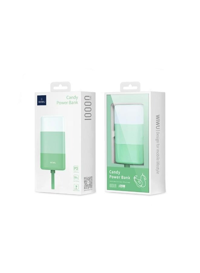 دبليو اي دبليو يو 10000 mAh Wiwu Candy Power Bank Wi-P015 Purple Wi-P015 Green Green - Image 3